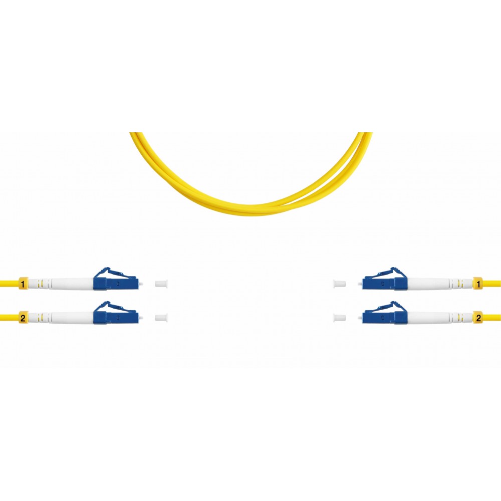 Патч-корд оптический TopLan, дуплексный, LC/UPC-LC/UPC, 657A1, 15 м, LSZH