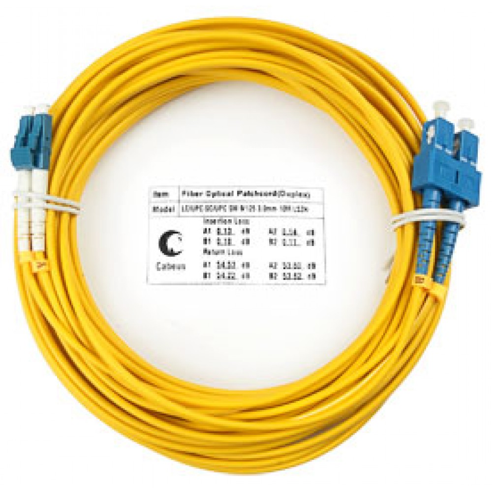 Cabeus FOP(d)-9-LC-SC-25m Шнур оптический duplex LC-SC 9/125 sm 25м LSZH