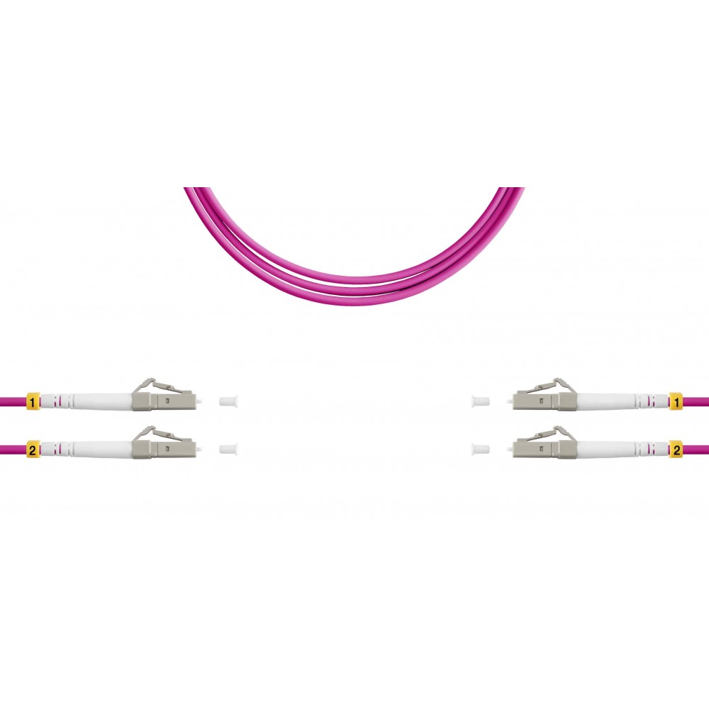 Патч-корд ВО MM(OM4), LC/UPC-LC/UPC, 3.0мм, duplex, LSZH, 1м