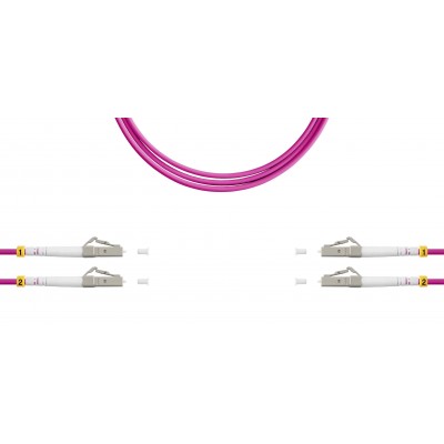 Патч-корд ВО MM(OM4), LC/UPC-LC/UPC, 3.0мм, duplex, LSZH, 1м