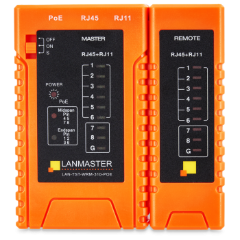 Lanmaster LAN-TST-WRM-310-POE Тестер витой пары с индикаторами, с определением POE