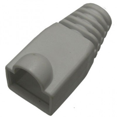 Защитные колпачки для кабеля 6,0мм cat.5, на соединение коннектора с кабелем, серый, 75 шт. в банке