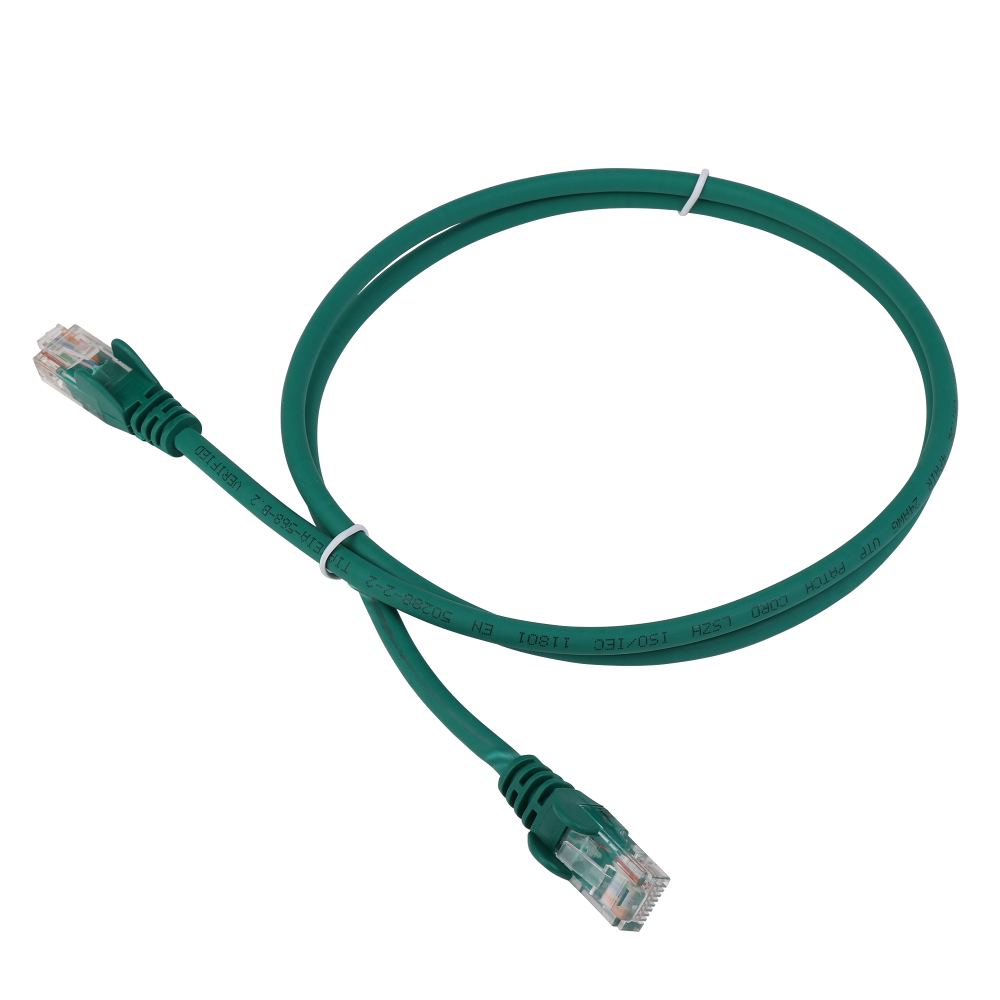 Lanmaster LAN-45-45-1.5-GN Патч-корд RJ45 - RJ45, 4 пары, UTP, категория 5е, 1.5 м, зеленый, LANMASTER