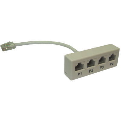 Разветвитель RJ-45 на 4 четырехпарных параллельных порта RJ-45 TWT-Y-1P4